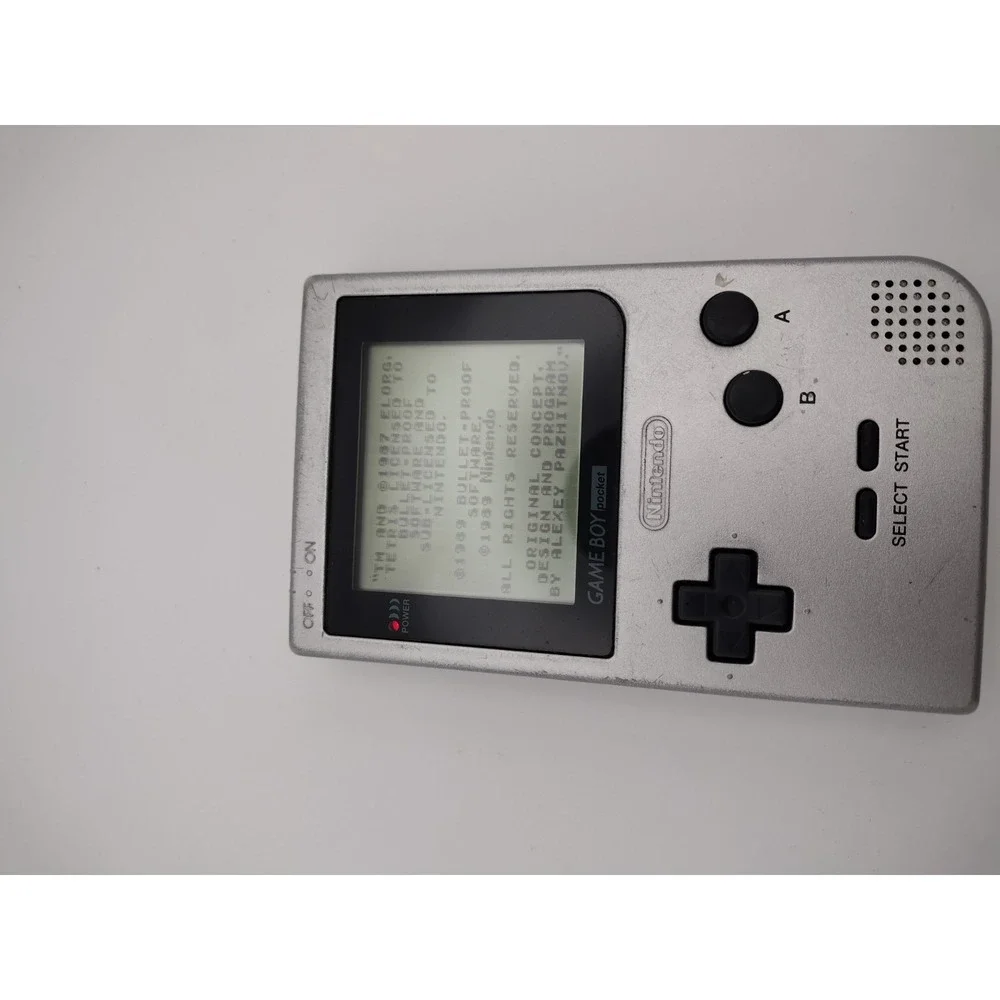 Nintendo Gameboy Pocket Silver Handheld‎ Console System Tested & Working Tetris
